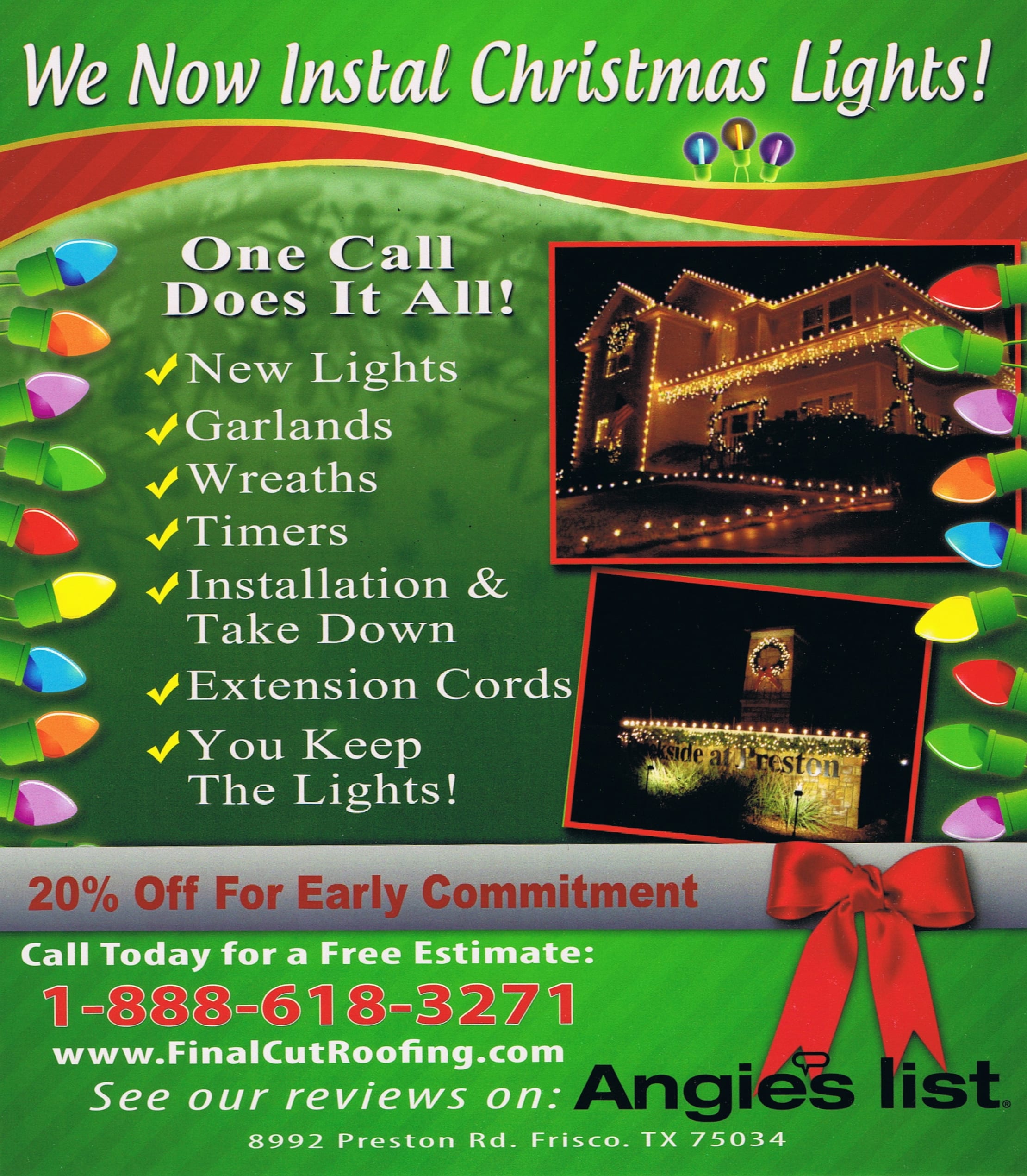 Christmas Light Installation Flyer Template